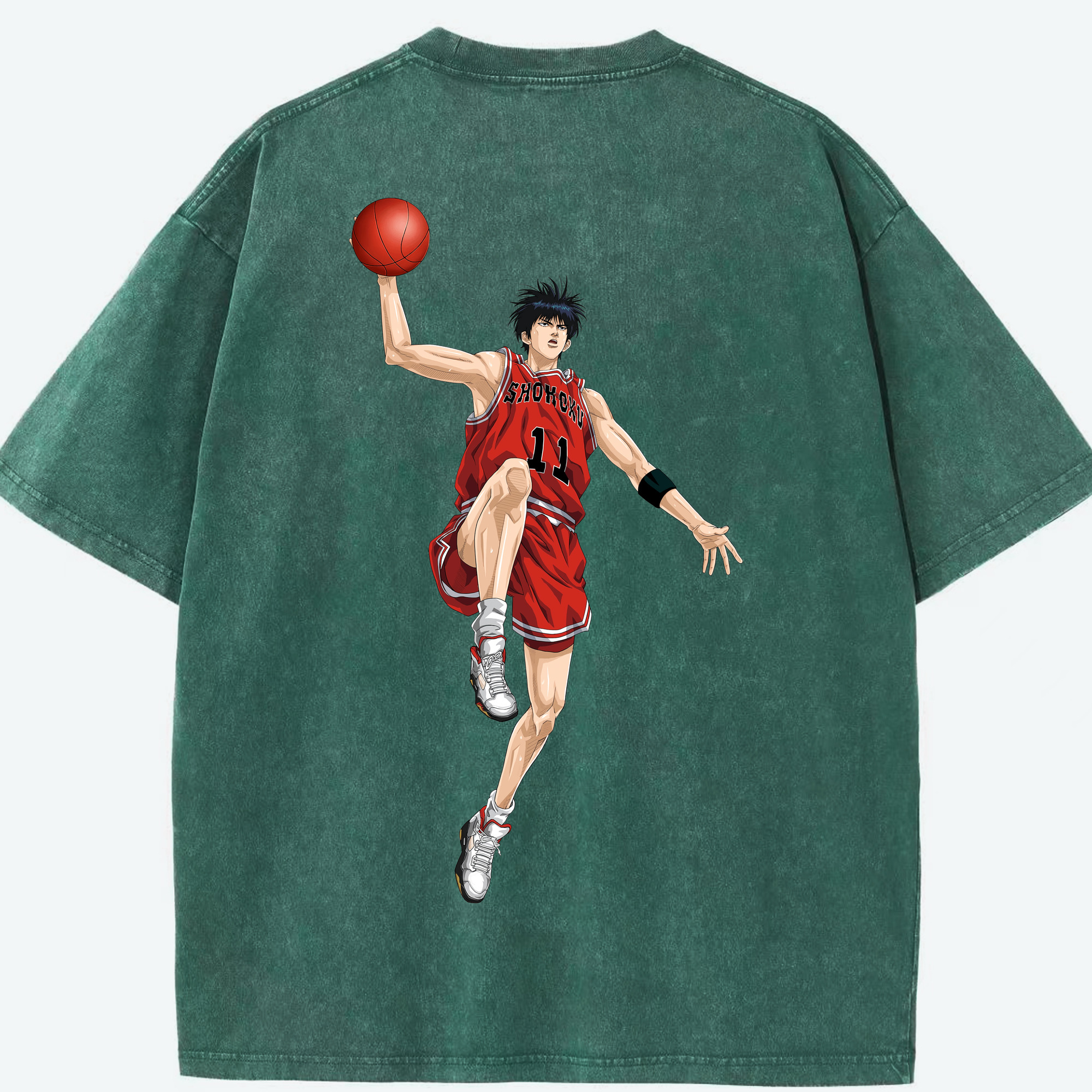 （画像用） SLAM DUNK／スラムダンク 綿100% ヴィンテージ風 半袖Tシャツ（背面プリント）
